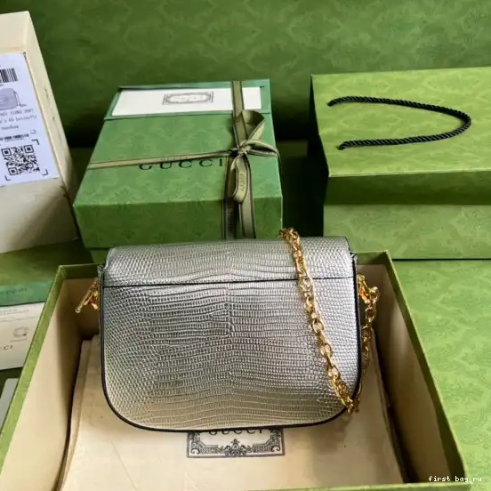 Firstbag ru Gucci Horsebit 1955 bag mini lizard 0527